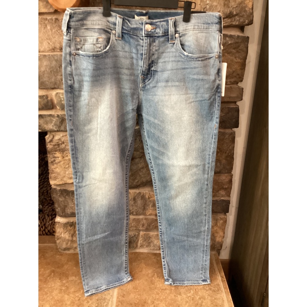 True Religion Geno Relaxed Slim Jeans Brilliant Medium Wash Mens 36x32 NF NWT